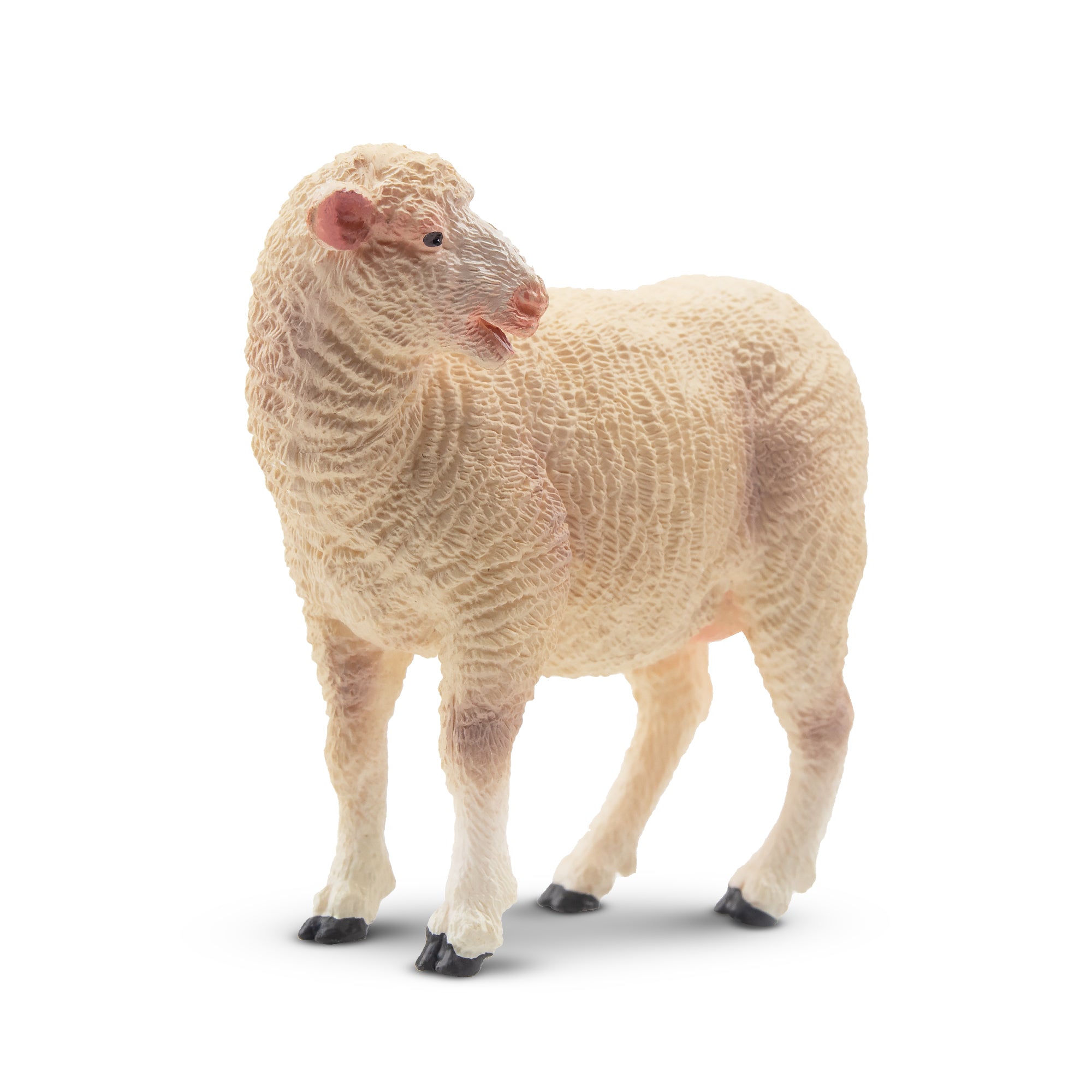 Toymany Standing Light-Haired Ewe Figurine Toy-front