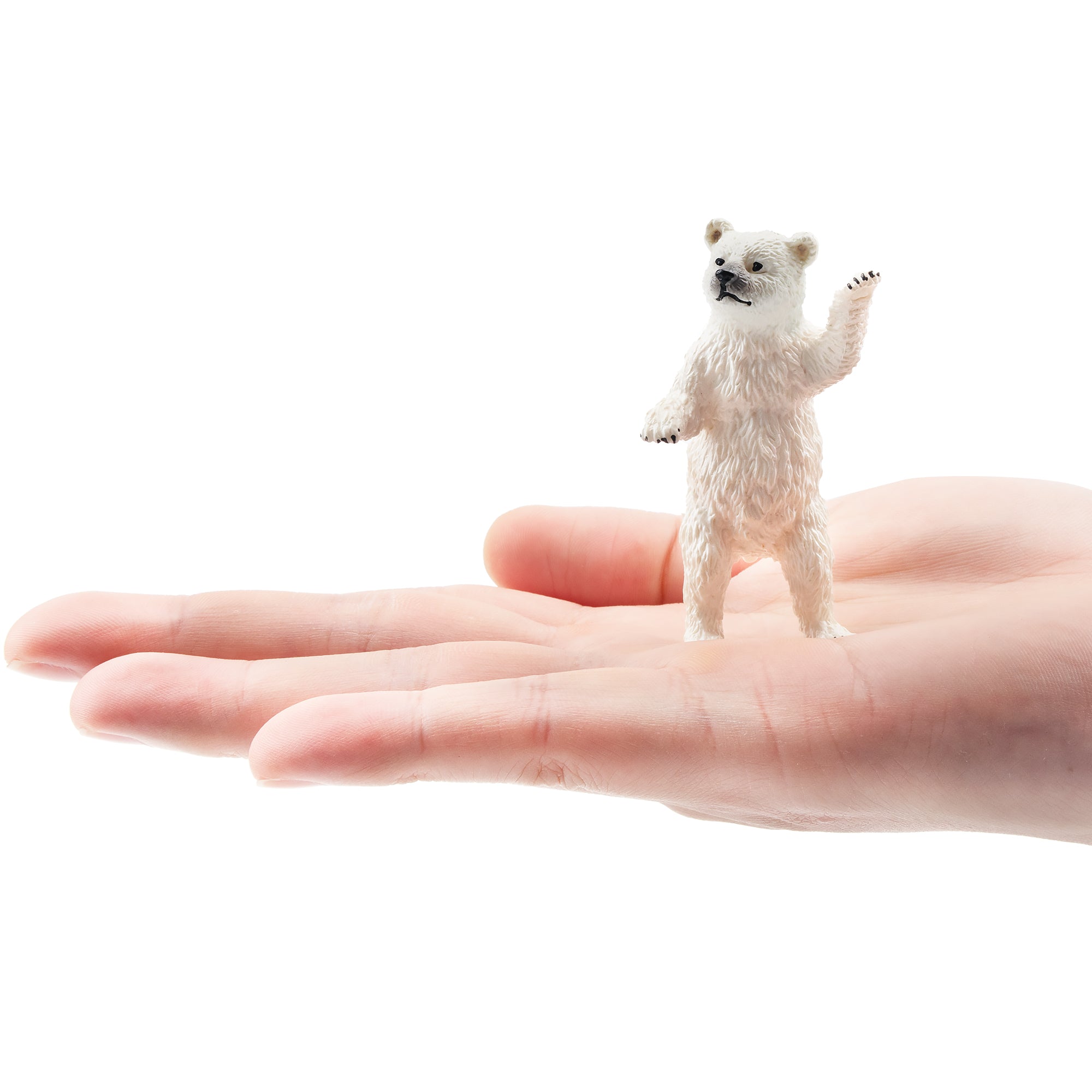 Toymany Standing Polar Bear Cub Figurine Toy-on hand