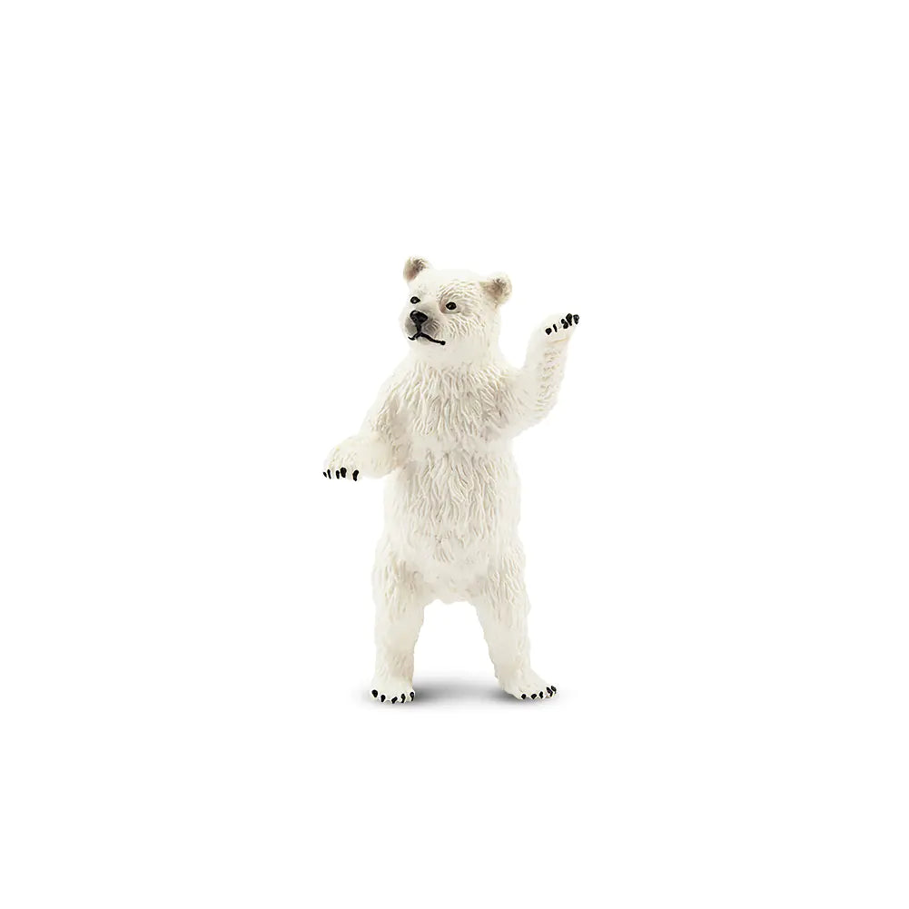 Toymany Standing Polar Bear Cub Figurine Toy