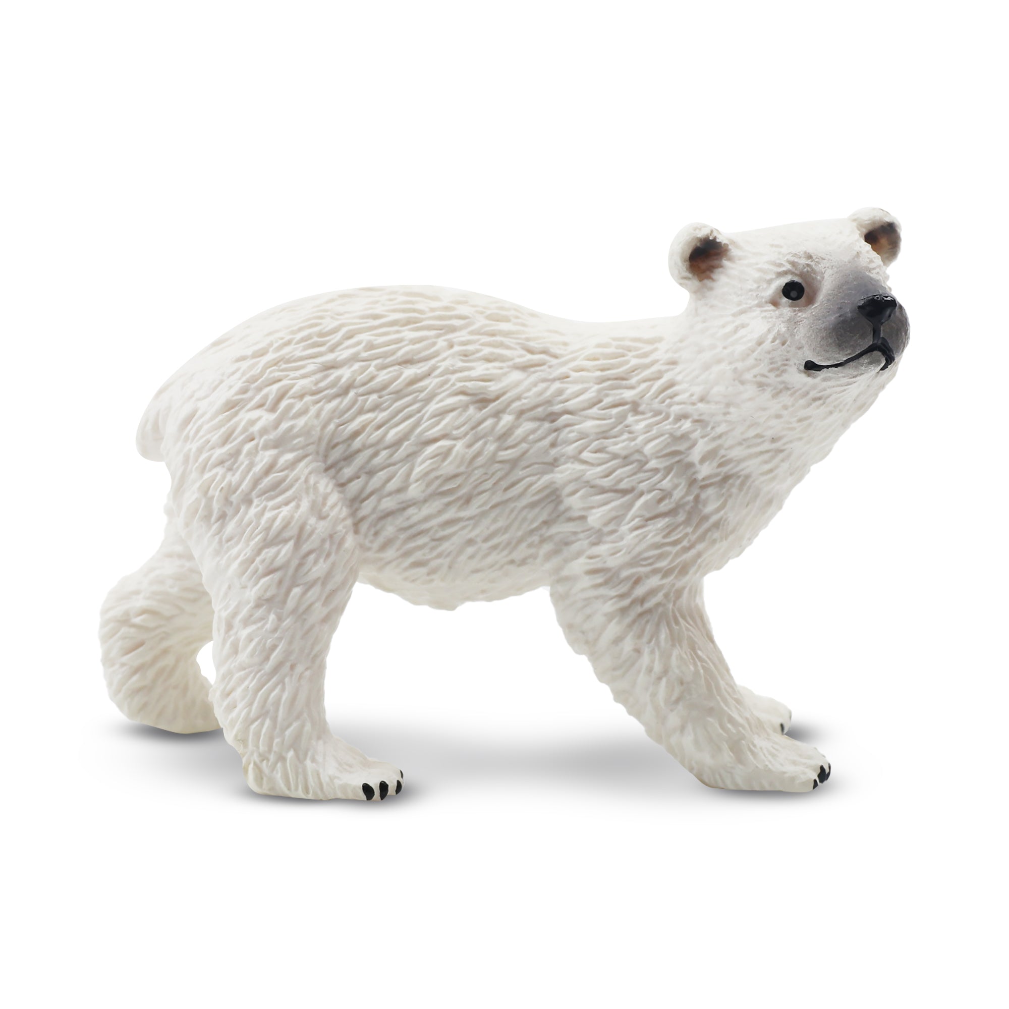 Toymany Standing Polar Bear Cub with Head Raised Figurine-2