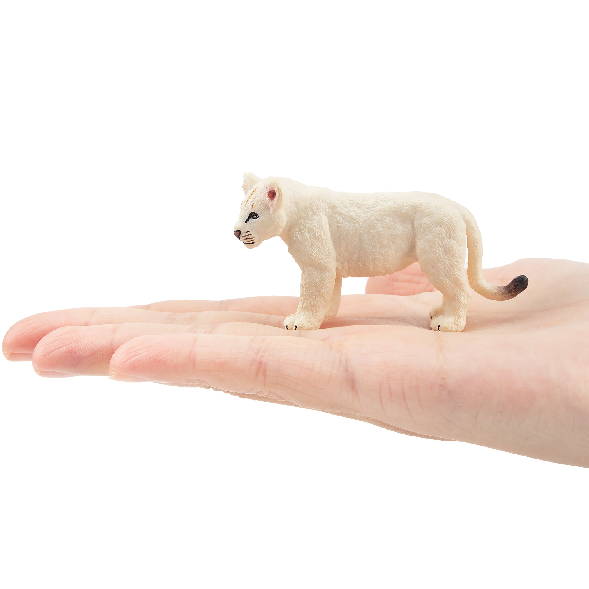 Toymany Standing White Lion Cub Figurine Toy-on hand