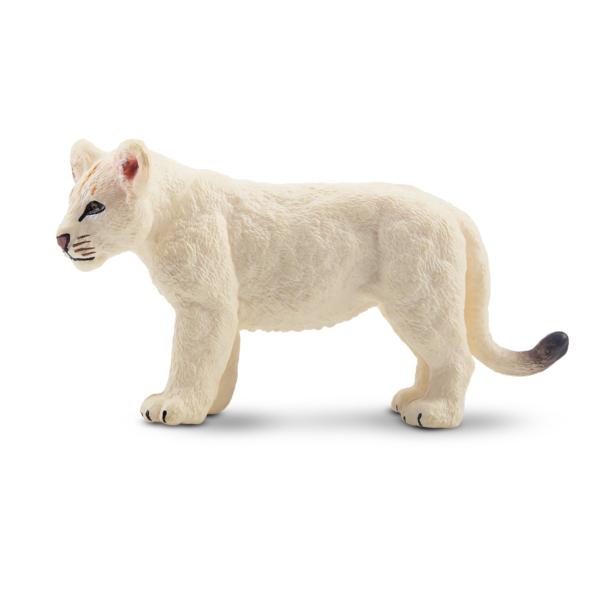 Toymany Standing White Lion Cub Figurine Toy
