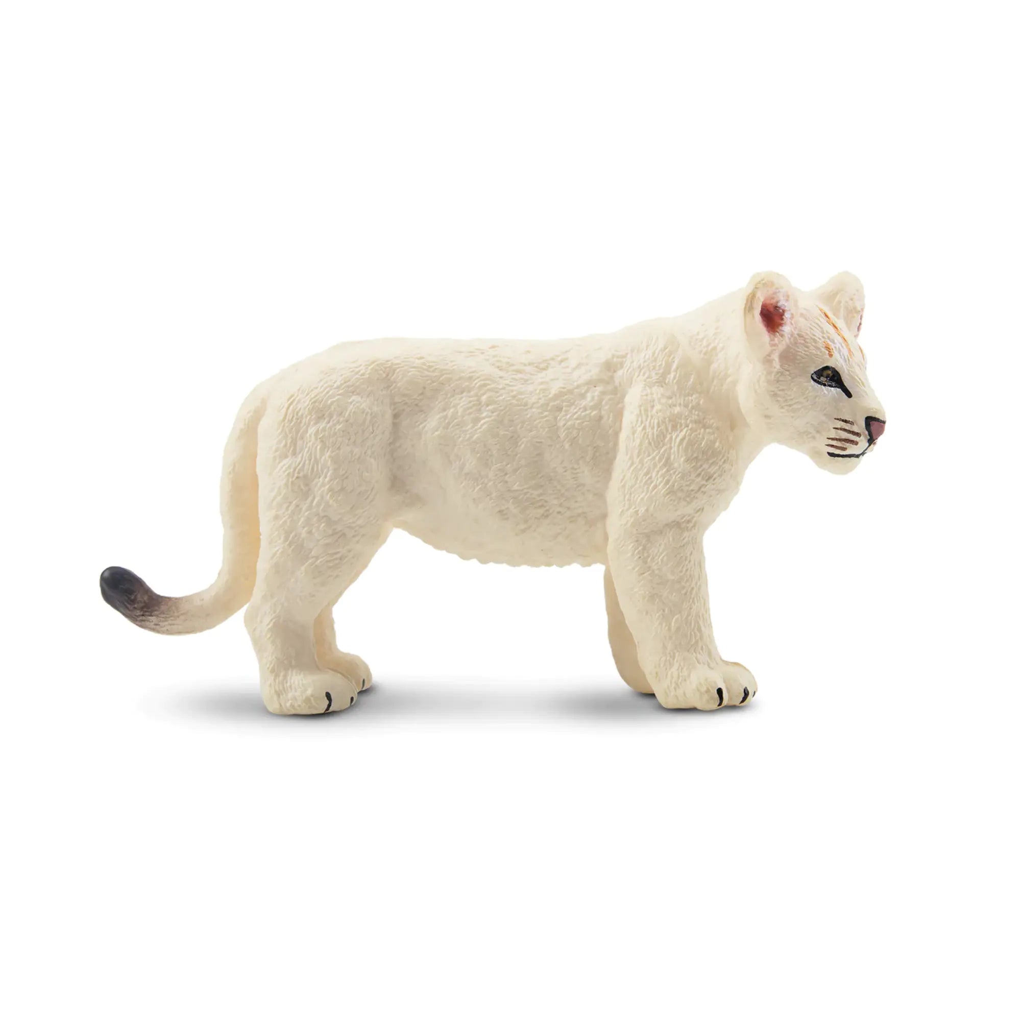Toymany Standing White Lion Cub Figurine Toy