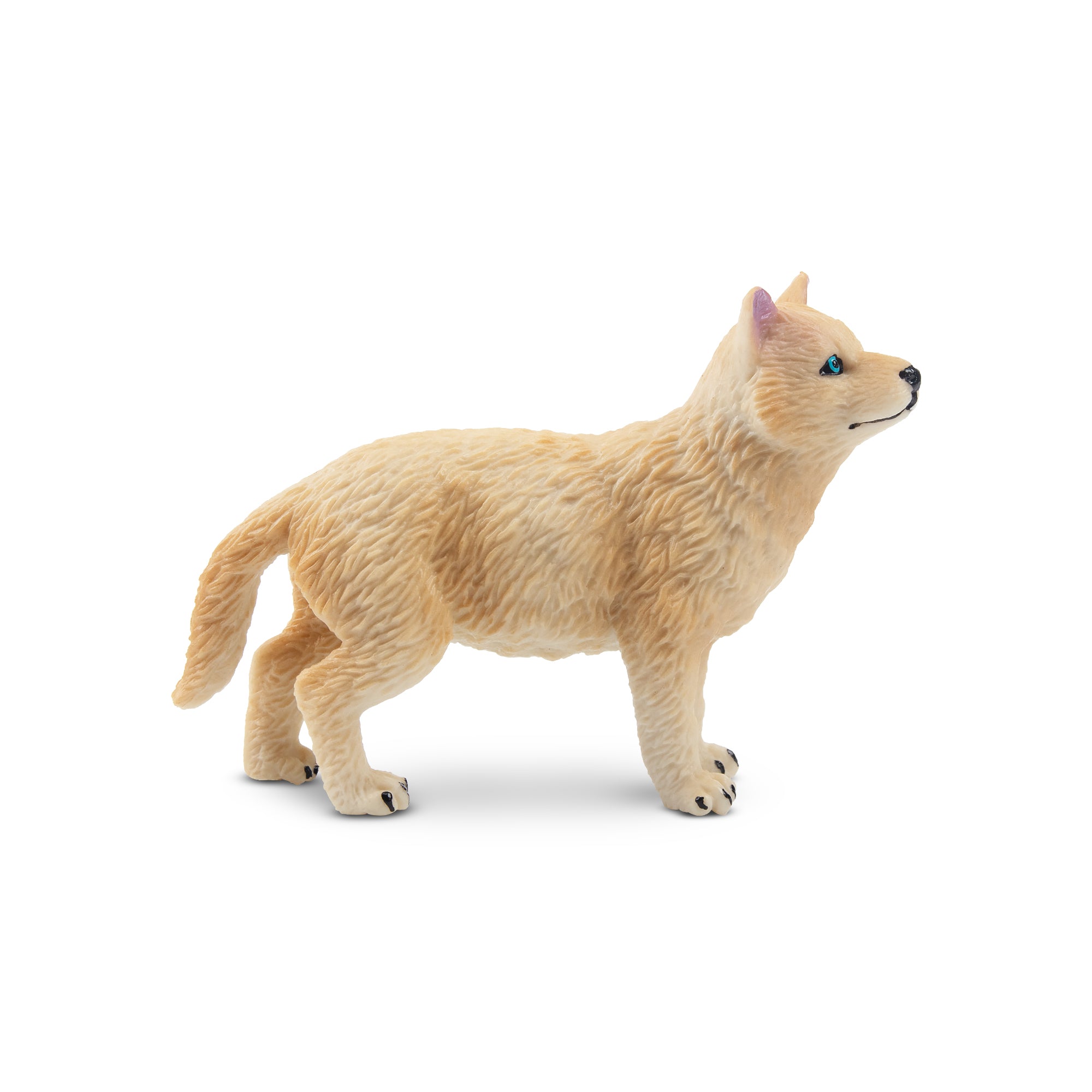 Toymany Standing White Wolf Cub Figurine Toy