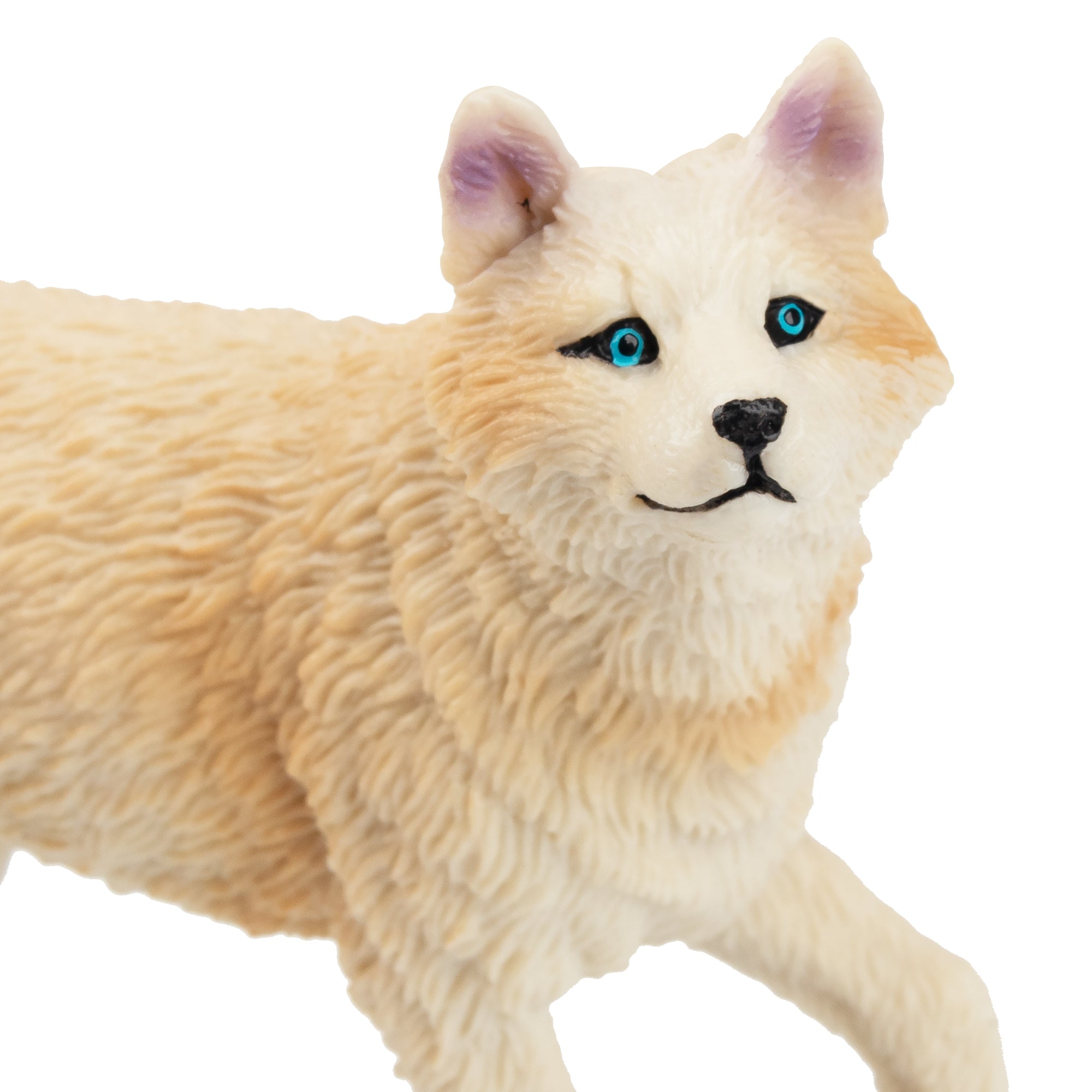Toymany Standing White Wolf Figurine Toy-detail