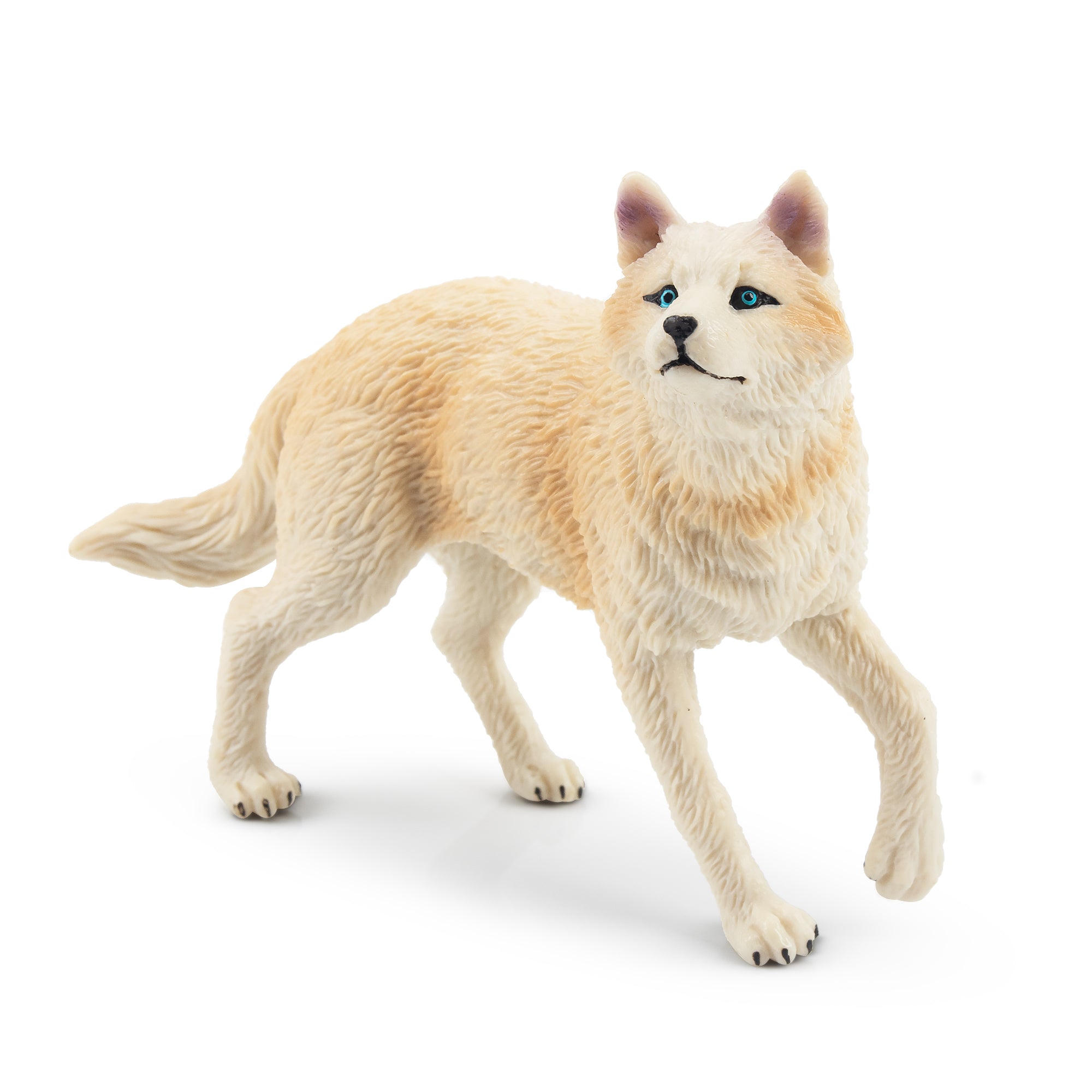 Toymany Standing White Wolf Figurine Toy-front