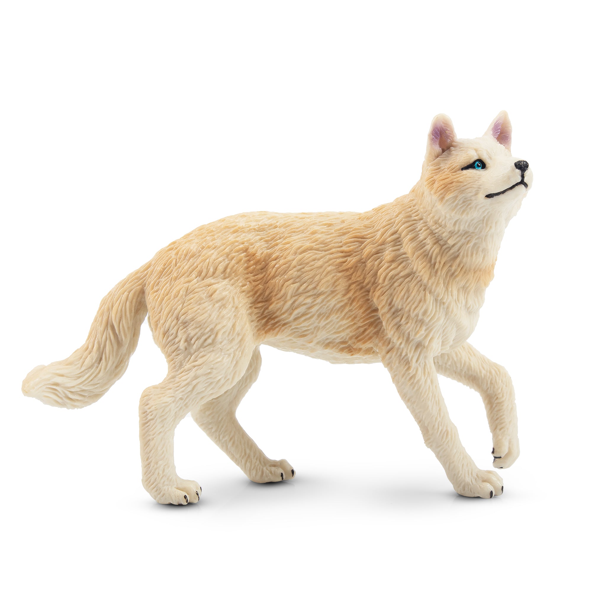 Toymany Standing White Wolf Figurine Toy