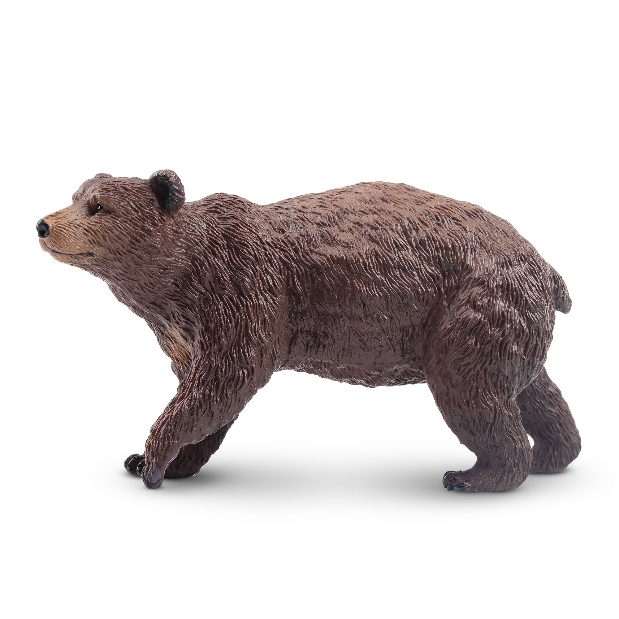 Toymany Walking Brown Bear Figurine Toy