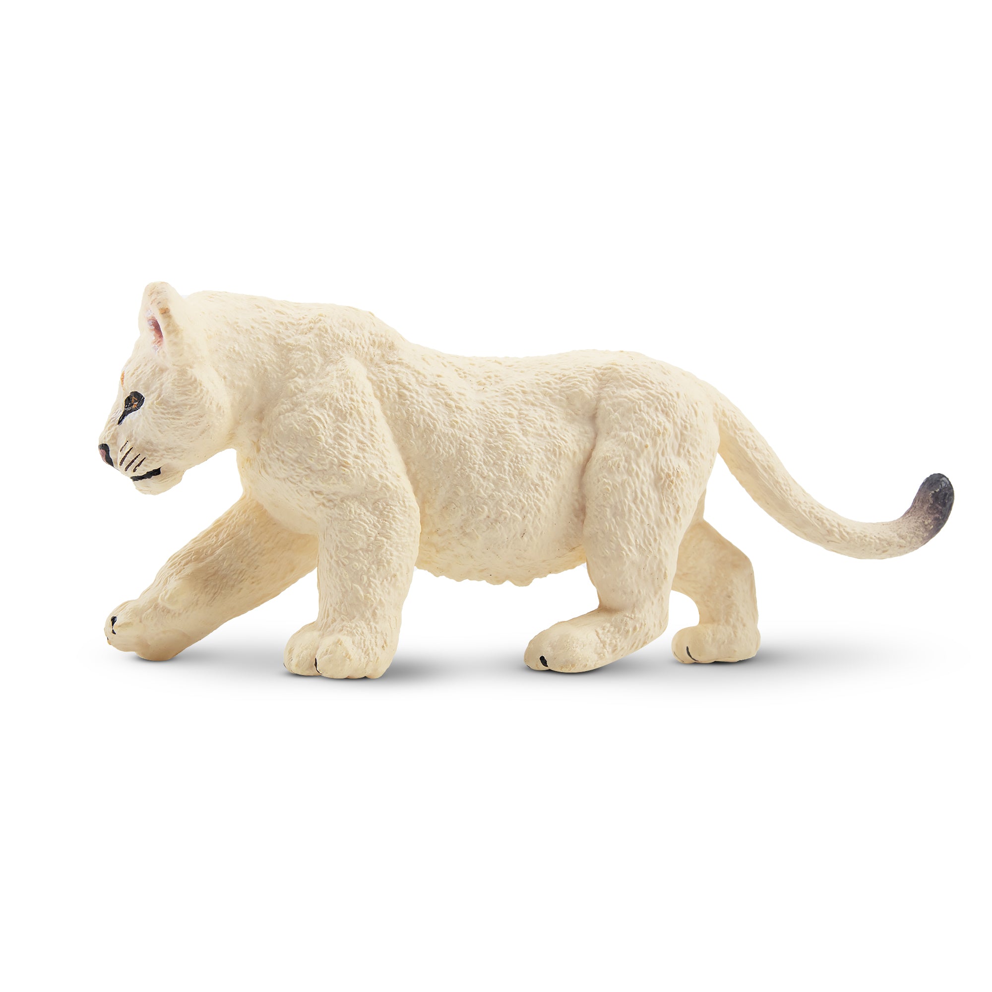 Toymany Walking White Lion Cub Figurine Toy
