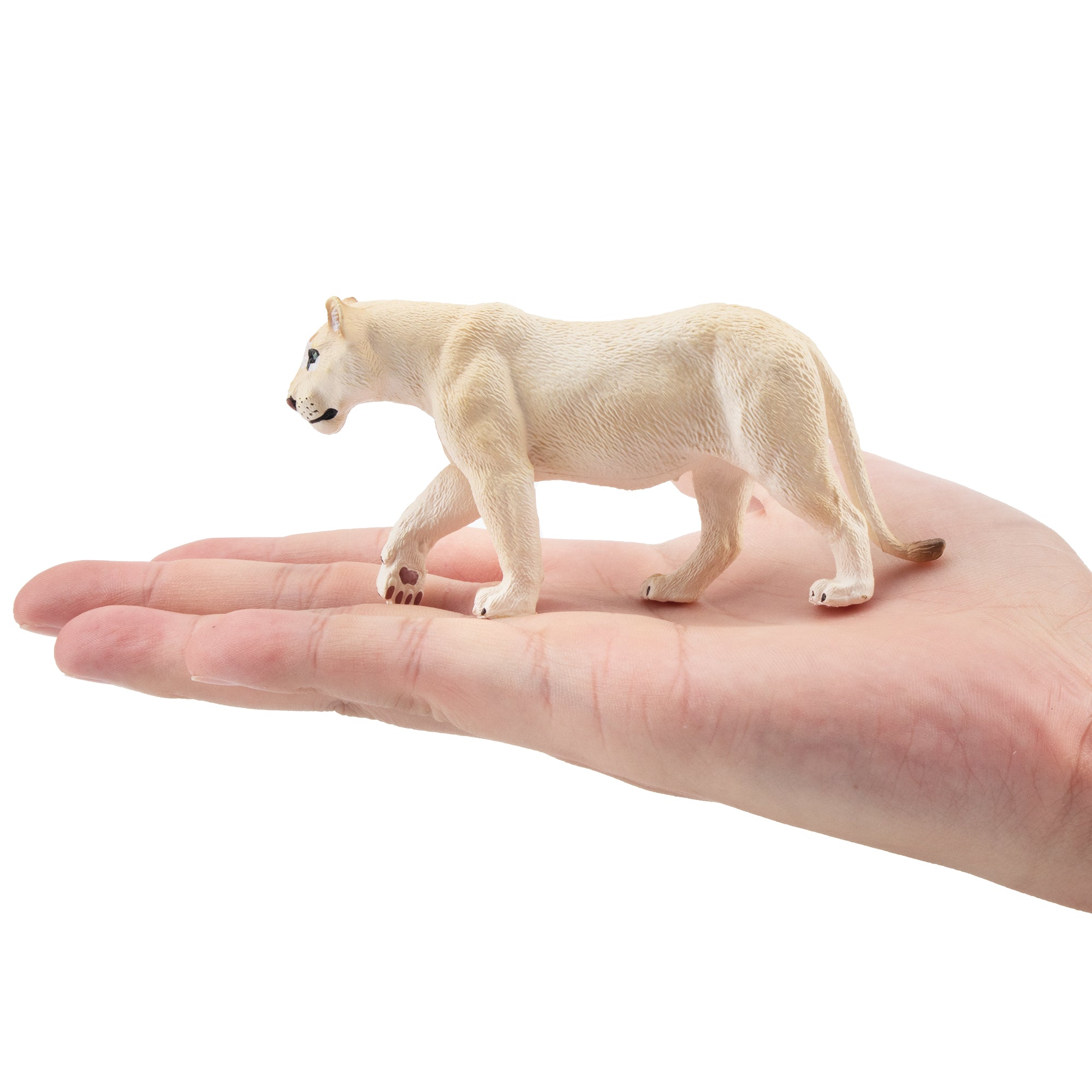 Toymany Walking White Lioness Figurine Toy-on hand