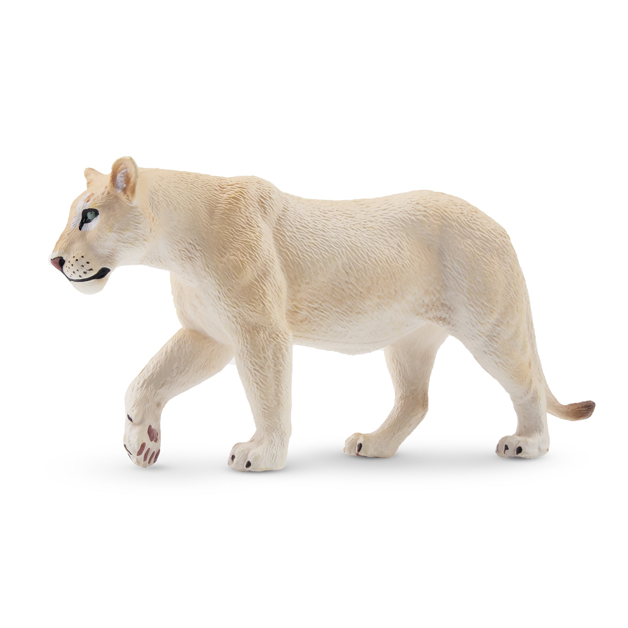 Toymany Walking White Lioness Figurine Toy-side