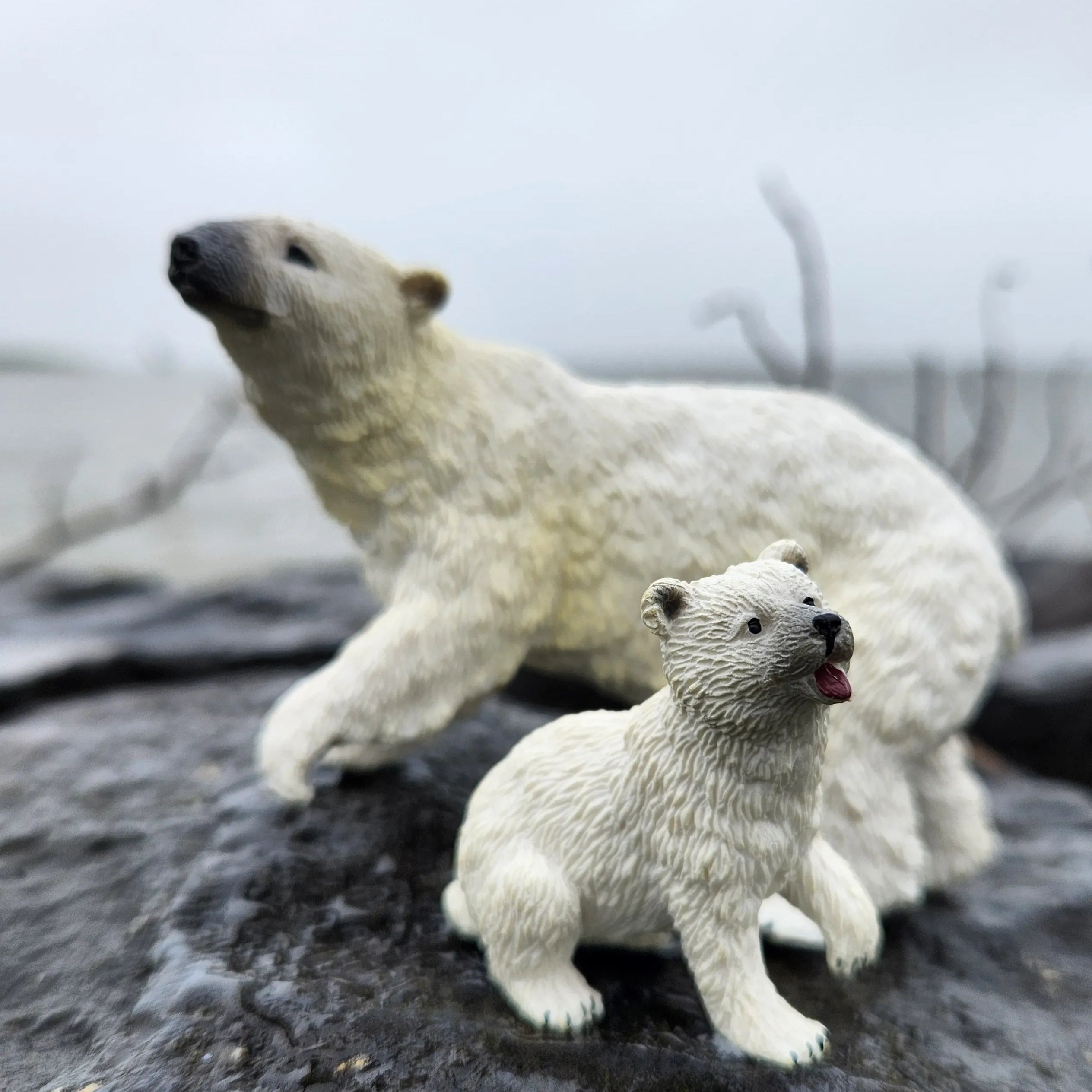 Toymany Female Polar Bear Figurine Toy