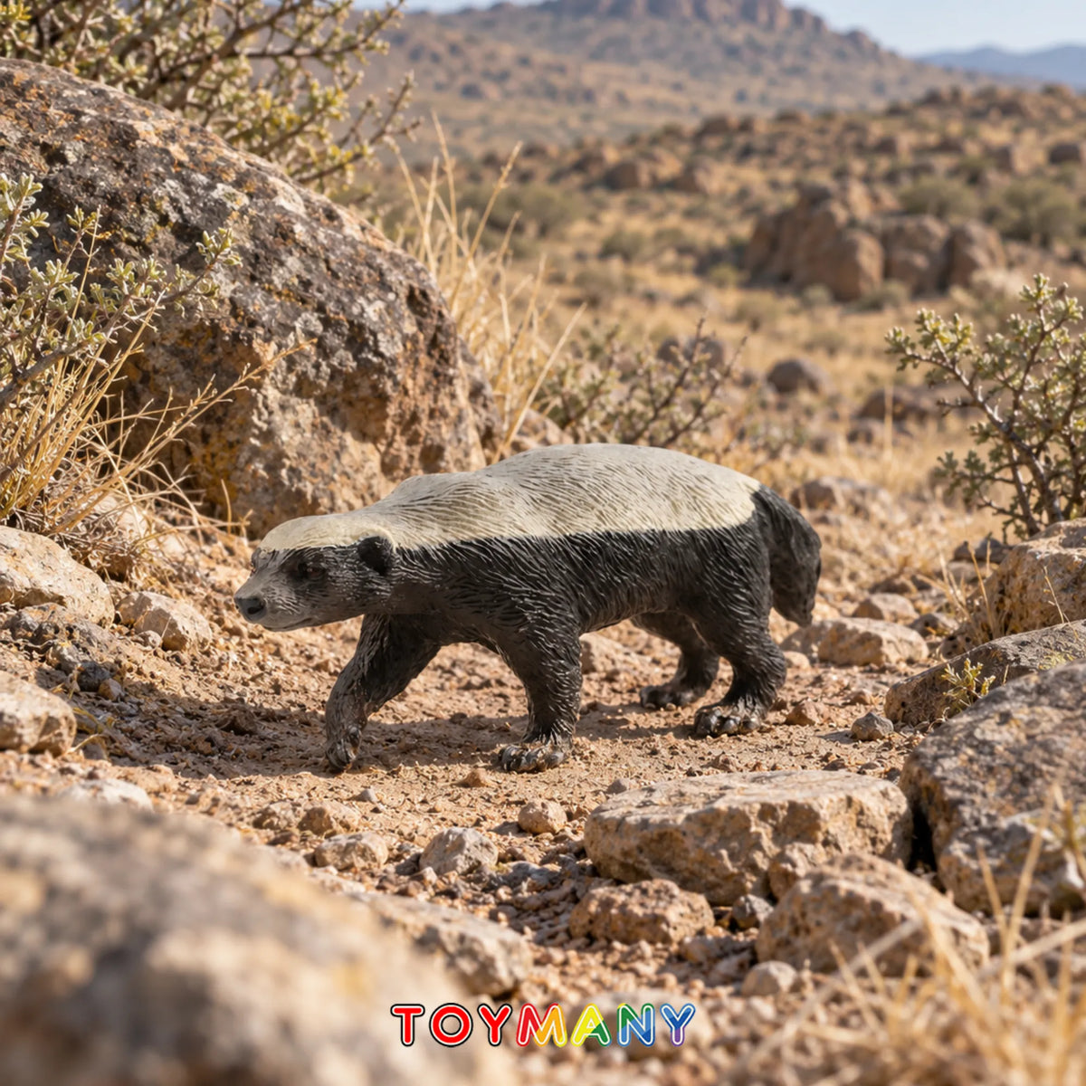 Toymany Honey Badger Figurine Toy-scene
