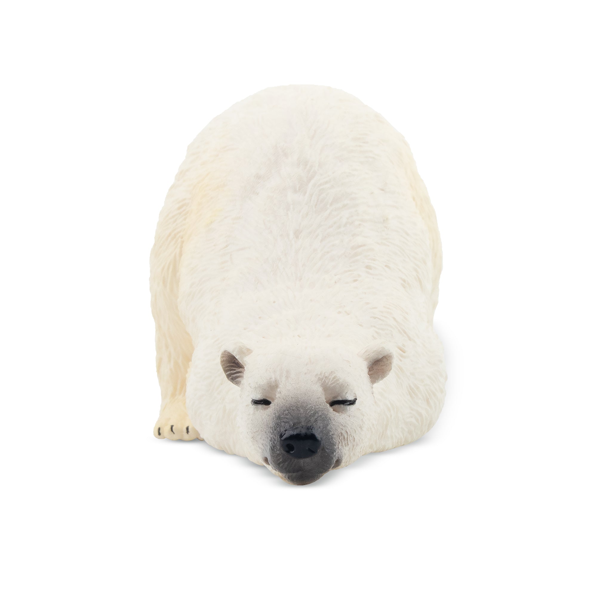 Toymany Lying Adult Polar Bear Figurine Toy