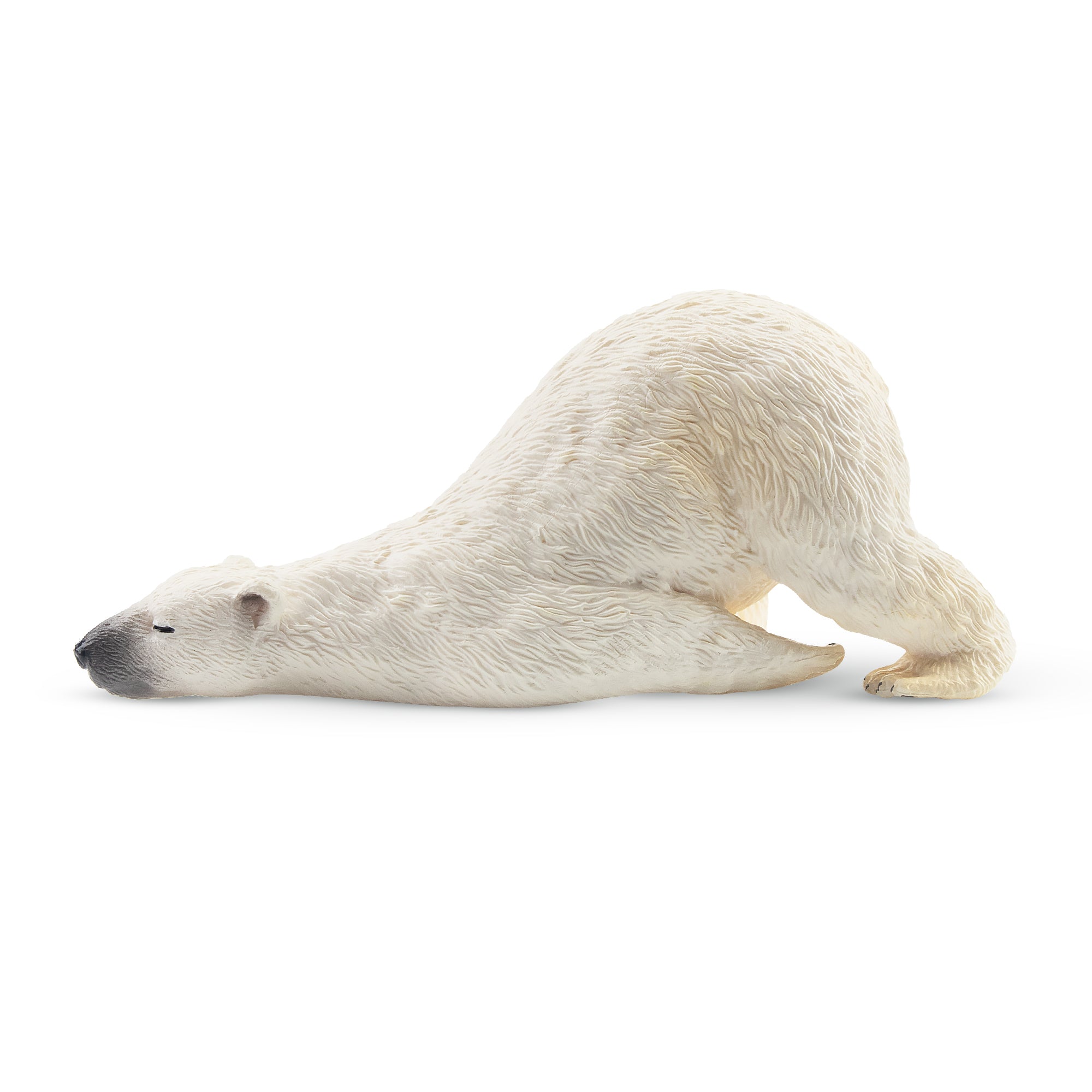 Toymany Lying Adult Polar Bear Figurine Toy