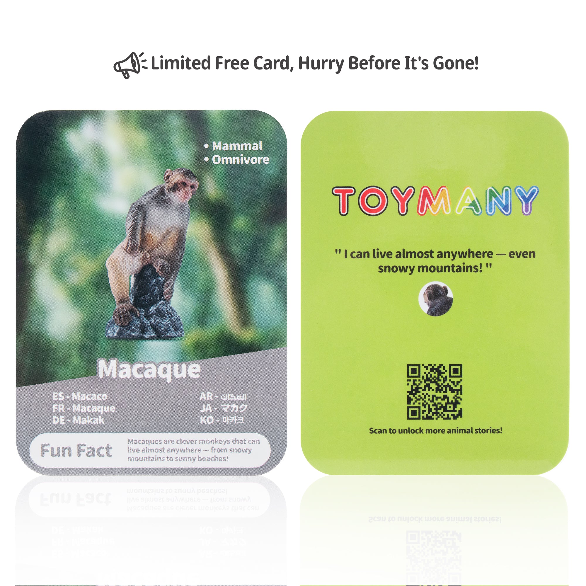 Toymany Macaque Figurine Toy