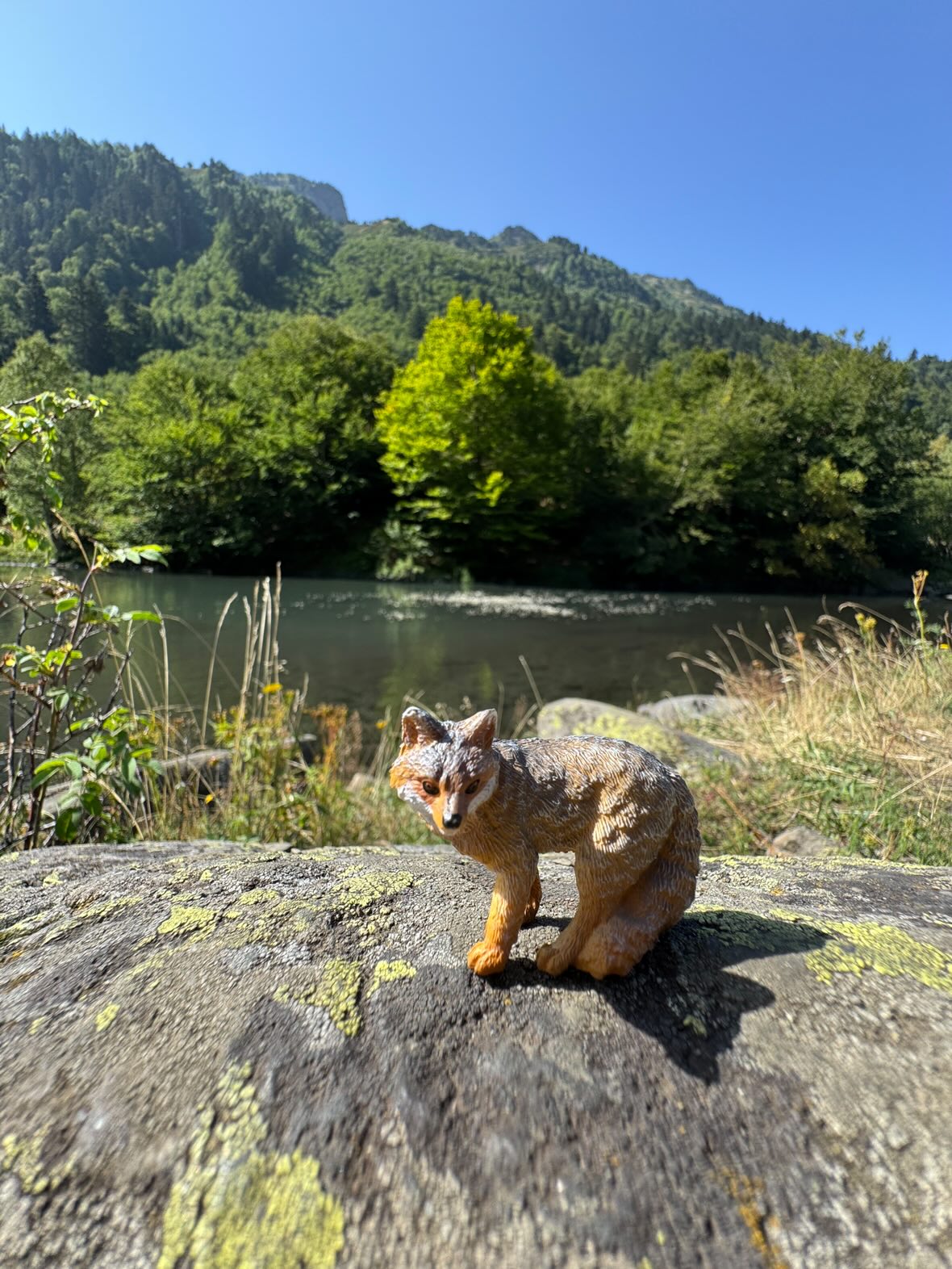 Toymany Mini Grey Fox Figurine Toy - Small Size