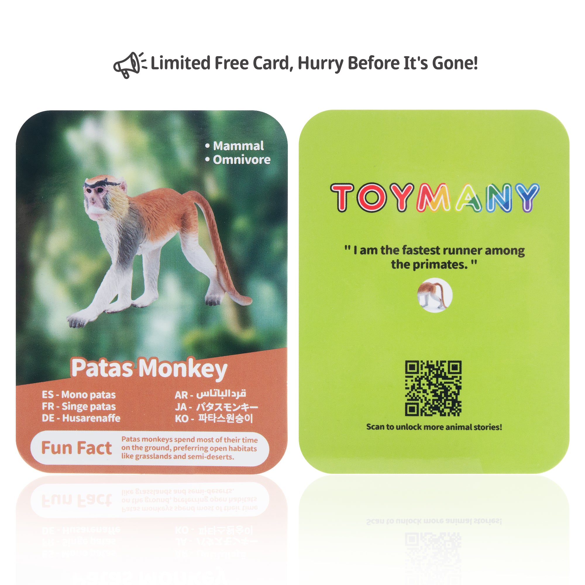 Jouet figurine de singe patas Toymany