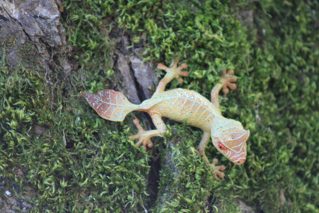 لعبة مجسّم من Toymany للوزغة ذات الذيل الورقي الشيطاني