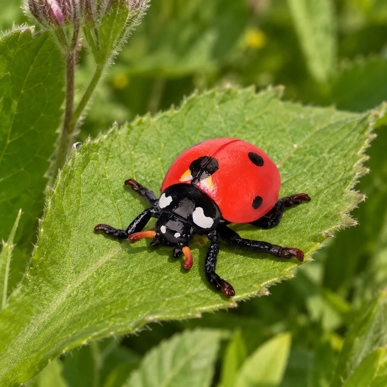 Toymany Seven-Spotted Ladybug Figurine Toy-scene