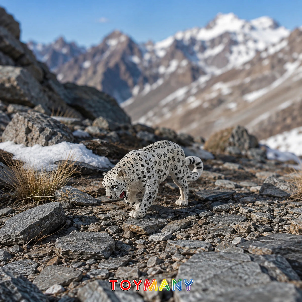 Toymany Snow Leopard Figurine Toy-scene