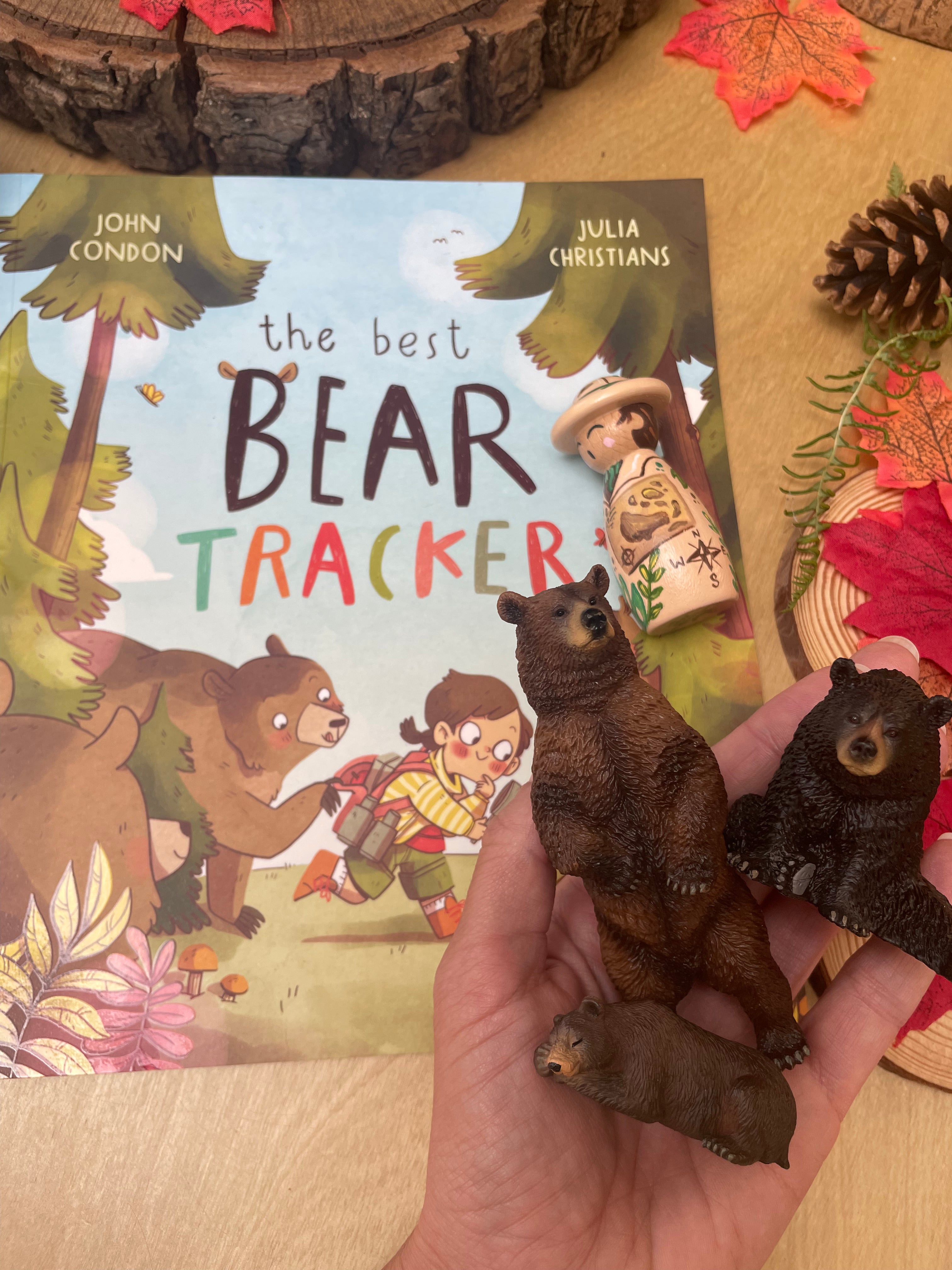 Juguete de figura de oso pardo de pie de Toymany