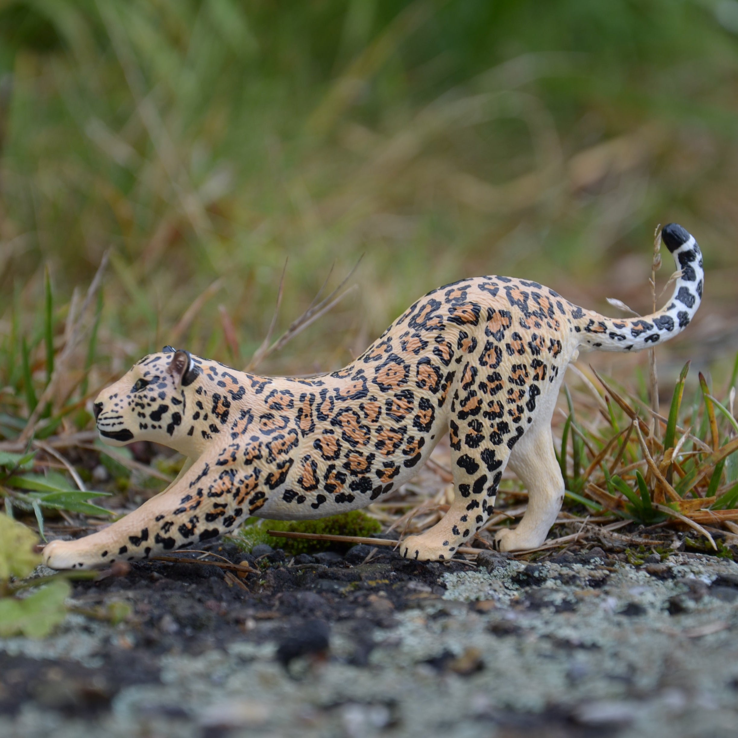 Toymany Stretching Male Jaguar Figurine Toy